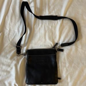 COACH. leather , black crossbody.  8x7”